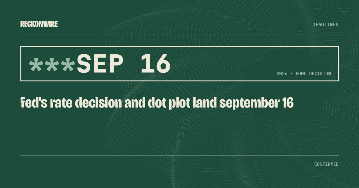 SEP 16 — 2026 · FOMC decision